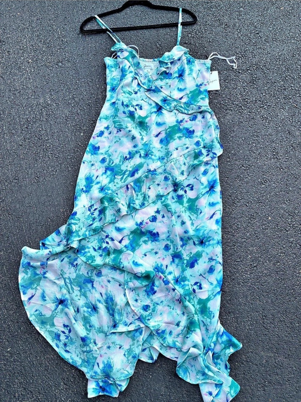 Japna Maxi Dress in Blue & Pink Size XL NWT